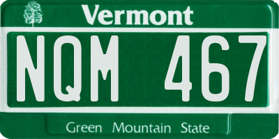 VT license plate NQM467