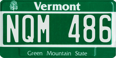 VT license plate NQM486
