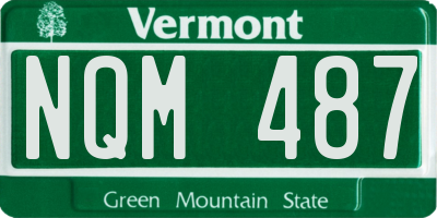 VT license plate NQM487