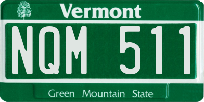VT license plate NQM511