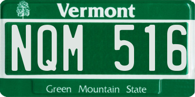 VT license plate NQM516