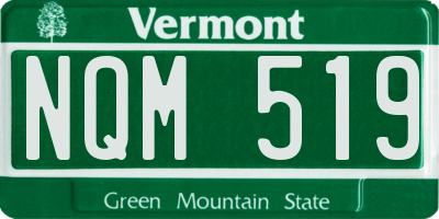VT license plate NQM519