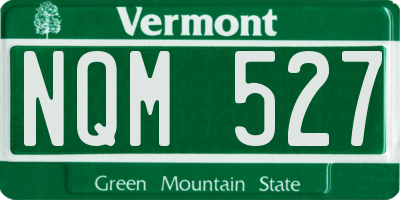VT license plate NQM527