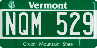 VT license plate NQM529