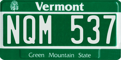 VT license plate NQM537
