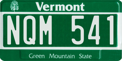 VT license plate NQM541