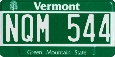 VT license plate NQM544