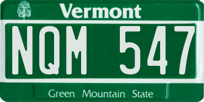 VT license plate NQM547