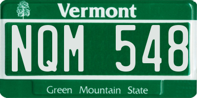 VT license plate NQM548
