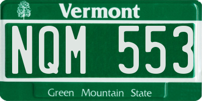 VT license plate NQM553