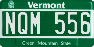 VT license plate NQM556