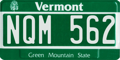 VT license plate NQM562