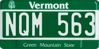 VT license plate NQM563