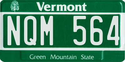 VT license plate NQM564