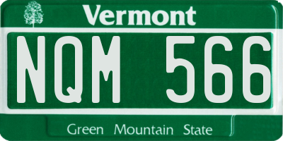 VT license plate NQM566
