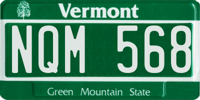 VT license plate NQM568