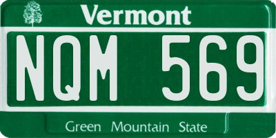 VT license plate NQM569