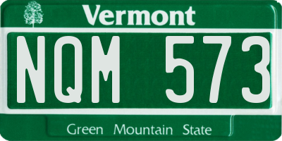 VT license plate NQM573