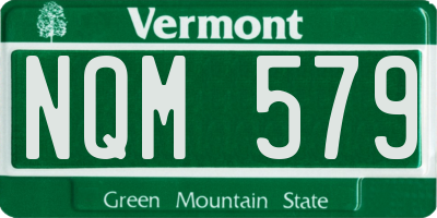VT license plate NQM579