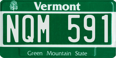 VT license plate NQM591