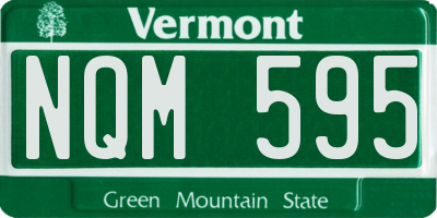 VT license plate NQM595
