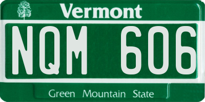 VT license plate NQM606
