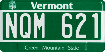 VT license plate NQM621