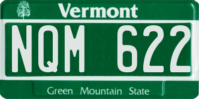 VT license plate NQM622
