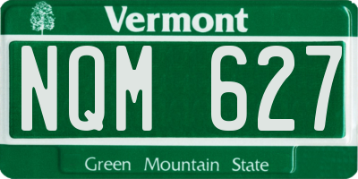 VT license plate NQM627