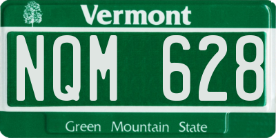VT license plate NQM628