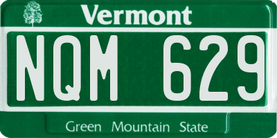 VT license plate NQM629