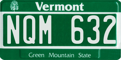 VT license plate NQM632