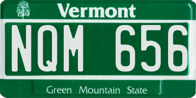 VT license plate NQM656