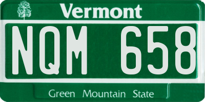 VT license plate NQM658