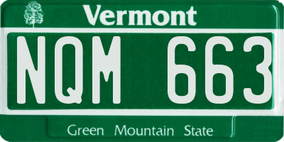 VT license plate NQM663
