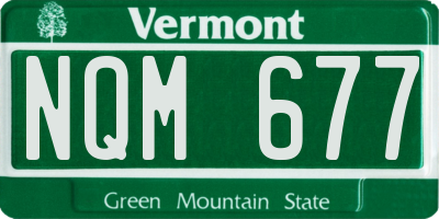 VT license plate NQM677