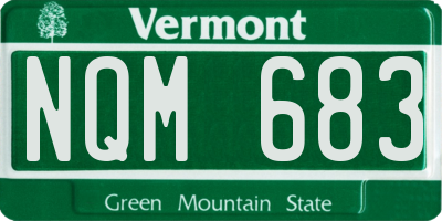 VT license plate NQM683