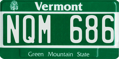 VT license plate NQM686