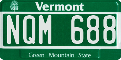 VT license plate NQM688
