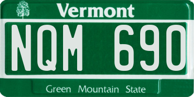VT license plate NQM690