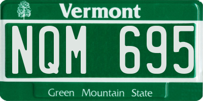 VT license plate NQM695