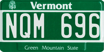 VT license plate NQM696