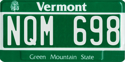 VT license plate NQM698