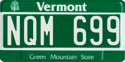 VT license plate NQM699