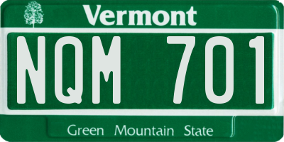 VT license plate NQM701