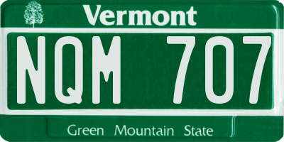 VT license plate NQM707