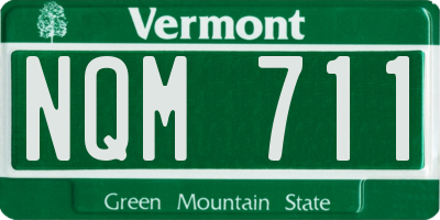 VT license plate NQM711