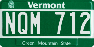 VT license plate NQM712
