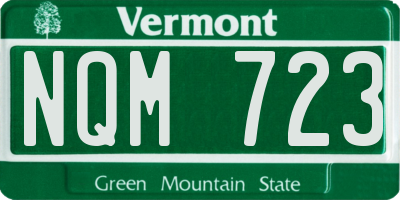 VT license plate NQM723