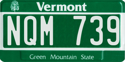 VT license plate NQM739